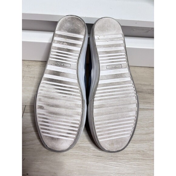 TORY BURCH Floyd WMNs 10 Slip On Blue Leather Embossed Snake Sneaker Shoes - Picture 7 of 7